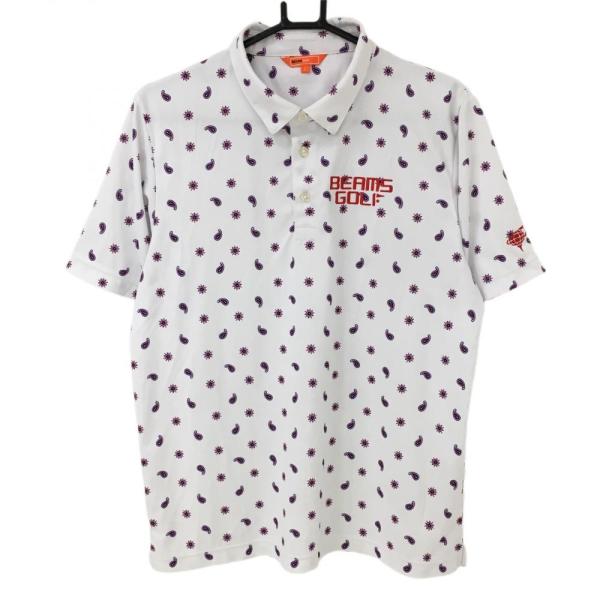 ビームスゴルフ　半袖　ポロシャツ　XL ホワイト　オシャレ　ゴルフウェア ビームスゴルフ 半袖 ポロシャツ XL ホワイト オシャレ ゴルフ