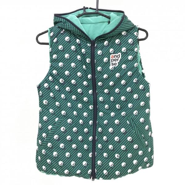 and per se♡フード付きリバーシブル♡ネイビーカモフラージュベスト