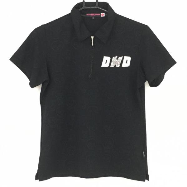 Dance With Dragon（ダンスウィズドラゴン） 半袖ポロシャツ 黒