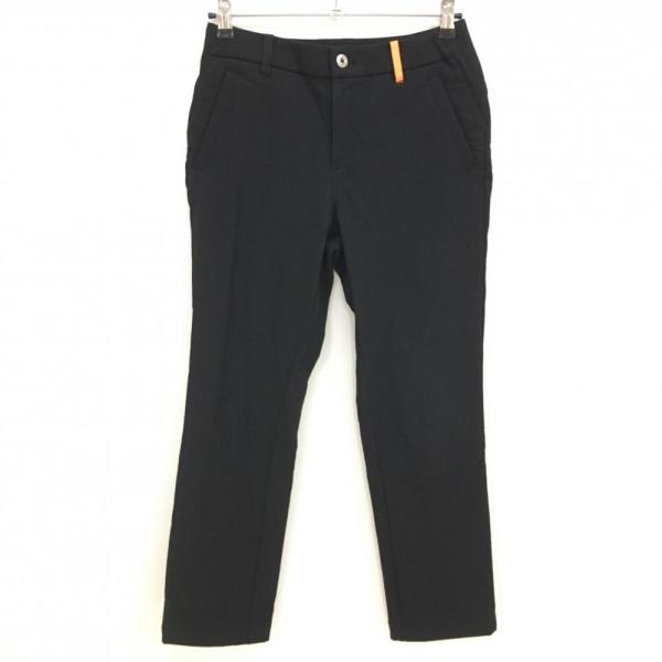 ブラックアンドホワイト パンツ 黒 シンプル 裏起毛 ストレッチ