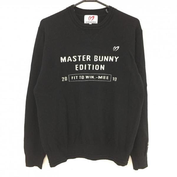 マスターバニー セーター 黒×白 カシミヤ100％ ニット メンズ 5(L