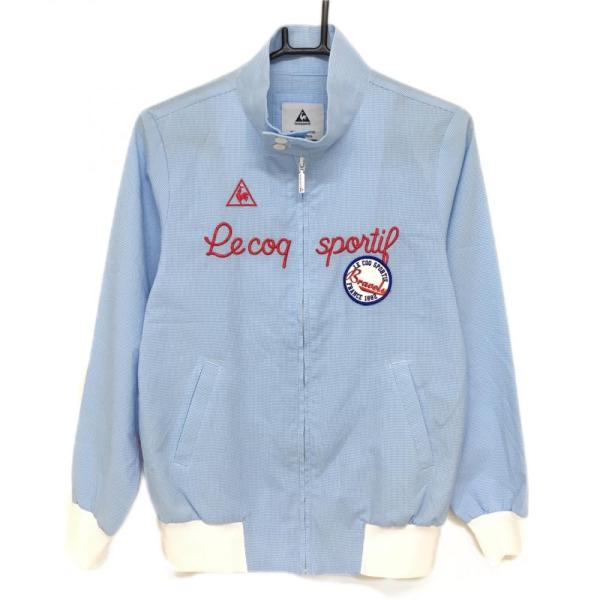 le coq sportif ゴルフ レディースジャケット ブルゾン 厚手 M le coq sportif ルコック ジャケットブルゾン ライトブルー×白