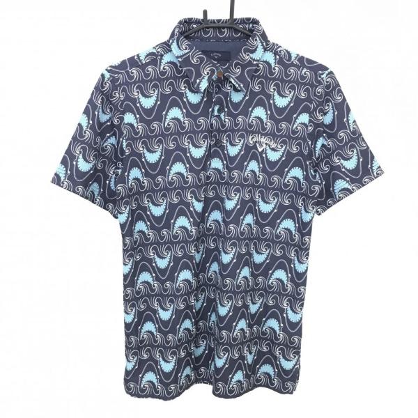 Callaway（キャロウェイ） 半袖ポロシャツ ネイビー×ライトブルー