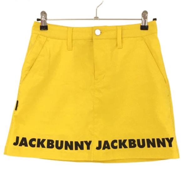 Jack Bunny!! ジャックバニー スカート イエロー×黒 裾ロゴ 内側 Jack Bunny!! ジャックバニー スカート イエロー×黒 裾ロゴ 内側