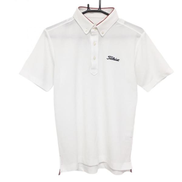 Titleist タイトリスト 半袖ポロシャツ 白 ボタンダウン ロゴ