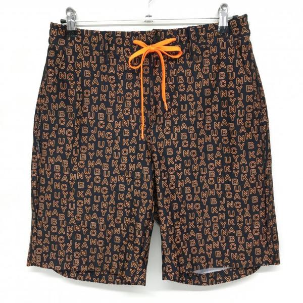 超美品】ジャックバニー ハーフパンツ ダークネイビー×オレンジ ロゴ総