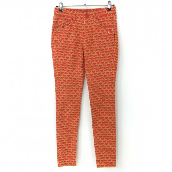 PEARLY GATES（パーリーゲイツ） パンツ ベージュ×レッド ネコ柄 30