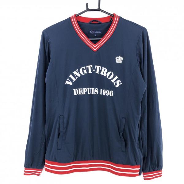 23区GOLF 23区ゴルフ スニード ネイビー×レッド フロントプリント