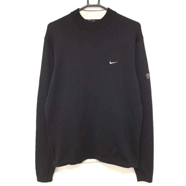 超美品】ナイキ ハイネックセーター 黒 ニット タイガーウッズ DRI-FIT