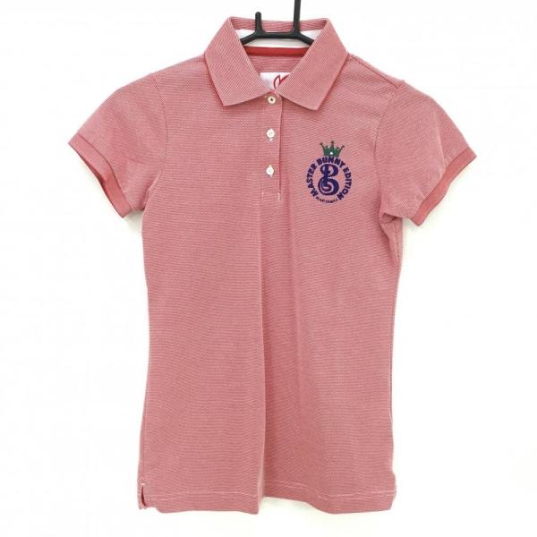 MASTER BUNNY EDITION マスターバニー 半袖ポロシャツ レッド×白 織