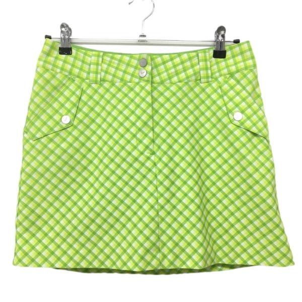 NIKE ナイキゴルフ スカート ライトグリーン×白 チェック DRY