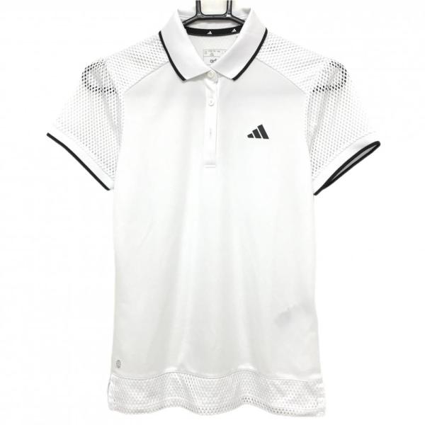 新品 アディダス セットアップ サイドプリーツスカート 半袖 ポロシャツ 黒 白 adidas アディダス 半袖ポロシャツ 白×黒 袖等メッシュ