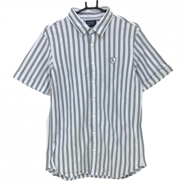 PEARLY GATES（パーリーゲイツ） 半袖シャツ ライトグレー×グレー