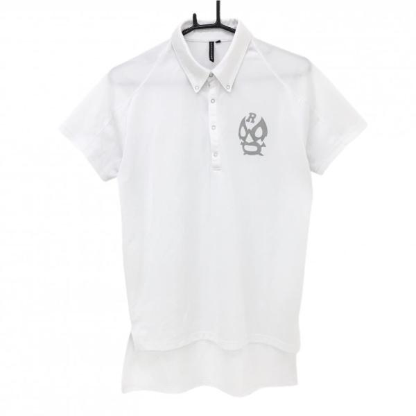 Russeluno ラッセルノ 半袖ポロシャツ 白×シルバー ルチャ