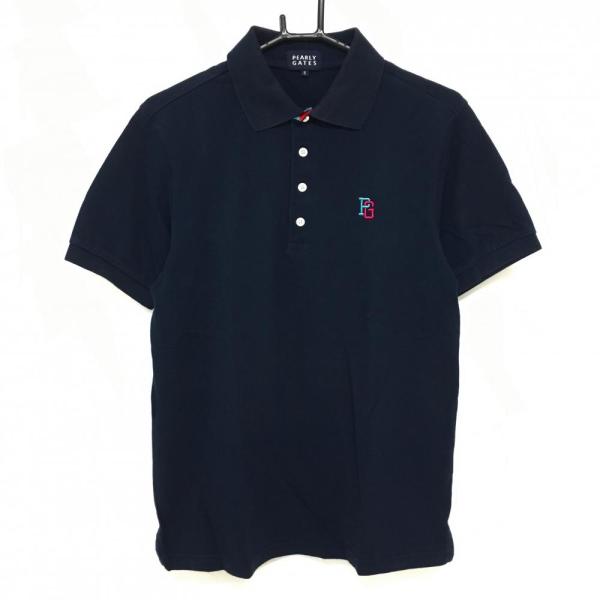パーリーゲイツ　ポロシャツ　ストライプ　ネイビー サッカーストライプ半袖ポロシャツ | PEARLY GATES（パーリー