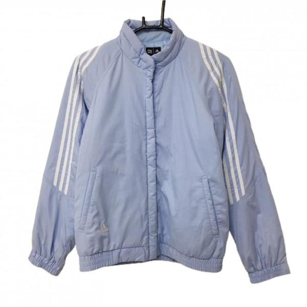 adidas アディダス 中綿ジャケット ライトブルー×白 ロゴ adidas アディダス 中綿ジャケット ライトブルー×白 ロゴ