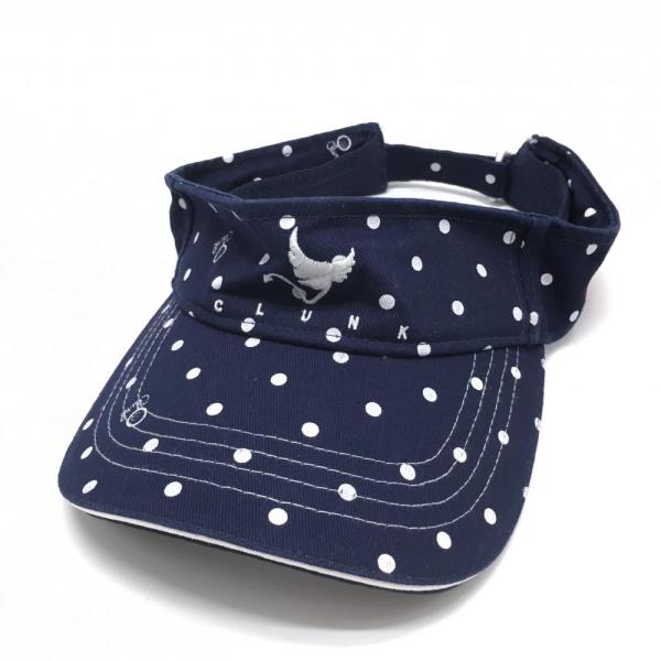 未使用 CLUNK クランク レディース ピンク ドット柄 サンバイザー ゴルフ 未使用 CLUNK クランク レディース ピンク ドット柄 サン