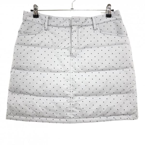 アディダス ダウンスカート グレー×黒 ドット ダウン80％ レディース