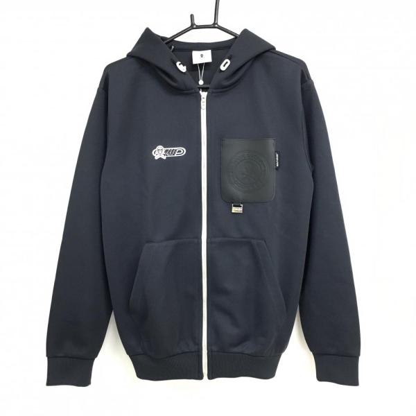 マークアンドロナ ダウン ボア ブラック ブルゾン ジップ ゴルフ 新品】マークアンドロナ ジップパーカー ダークグレー 胸レザー