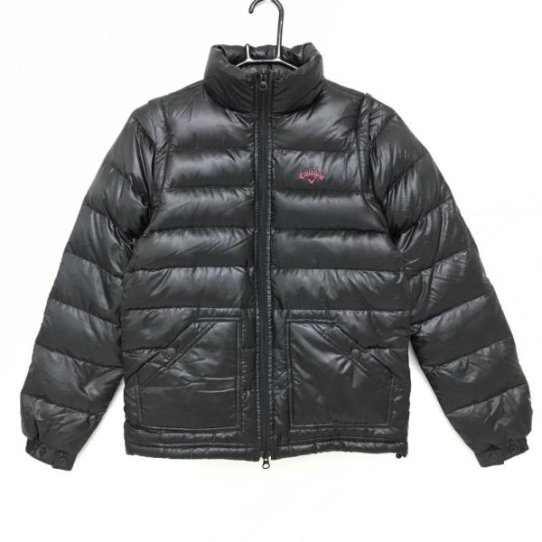 キャロウェイ 2WAYダウンジャケット 黒 袖着脱可 レディース M ゴルフ