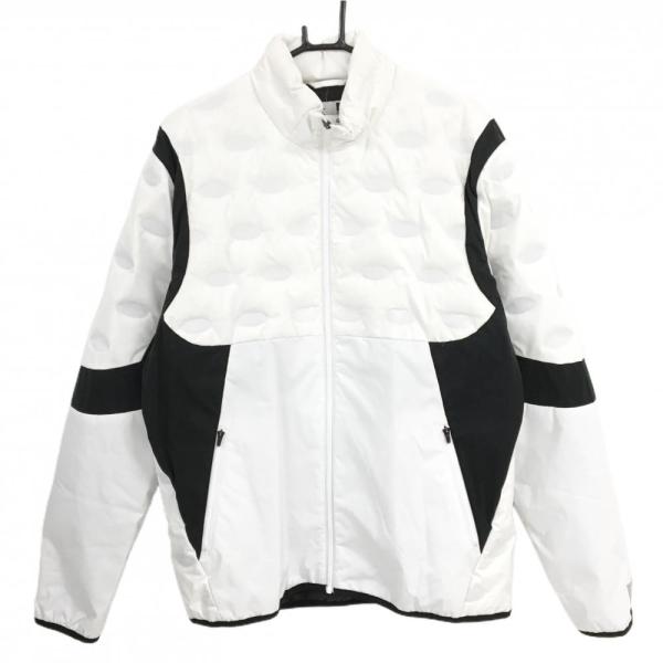 Munsingwearゴルフメンズダウンジャケット マンシングウェア ダウンジャケット 白×黒 素材切替 ダウン90％ メンズ