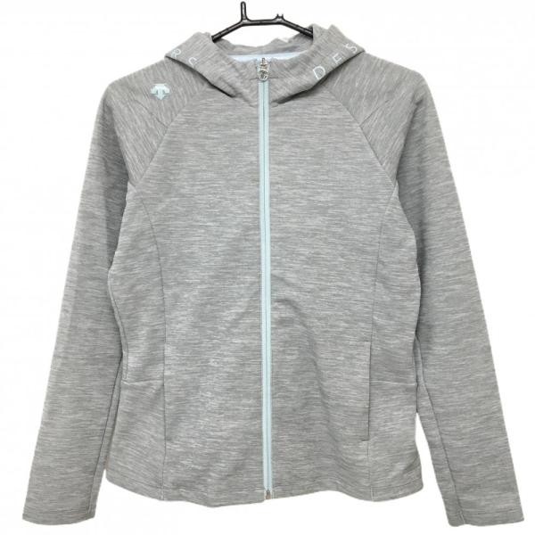 【デサントゴルフ】美品 ジップジャケット ビックロゴ グレー Lサイズ メンズ DESCENTE GOLF（デサントゴルフ）の「フルジップジャージー