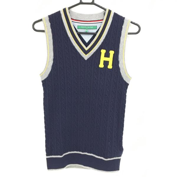 トミーヒルフィガーゴルフ　ベスト　ネイビー　LL 美品　ダブルジップ TOMMY HILFIGER GOLF（トミー ヒルフィガー ゴルフ）の「[トミー