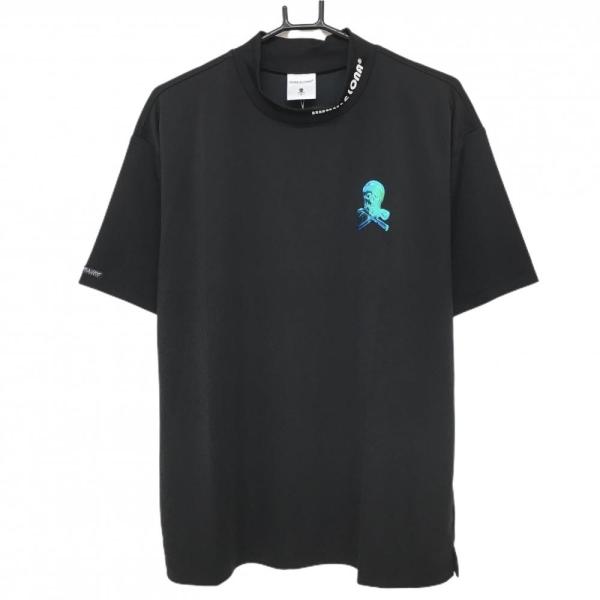 MARK&LONA - 【新品】マークアンドロナ 半袖ハイネックシャツ ダークグレー フロントスカル 接触冷 UVケア メンズ 46(M) ゴルフウェア 2023年モデル MARK＆LONA MARK&LONA マークアンドロナ 半袖ハイネックシャツ 黒 アイアン