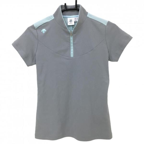 DESCENTE GOLF 【超美品】デサントゴルフ 半袖ポロシャツ グレー