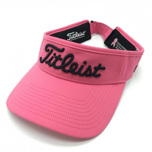 Titleist - ☆Titleist golf☆  タイトリスト　リボンバイザー Titleist（タイトリスト） 【美品】タイトリスト サンバイザー ピンク