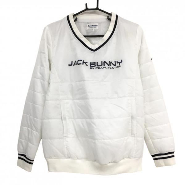 Jack Bunny!!（ジャックバニー） 中綿スニード 白×ネイビー ブルゾン V