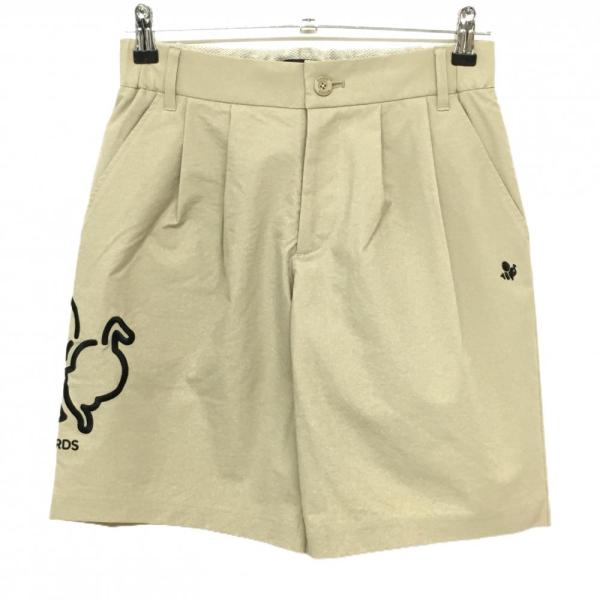 超美品】ハチヤーズ ハーフパンツ ベージュ×黒 ハチ刺しゅう 超美品】ハチヤーズ ハーフパンツ ベージュ×黒 ハチ刺しゅう