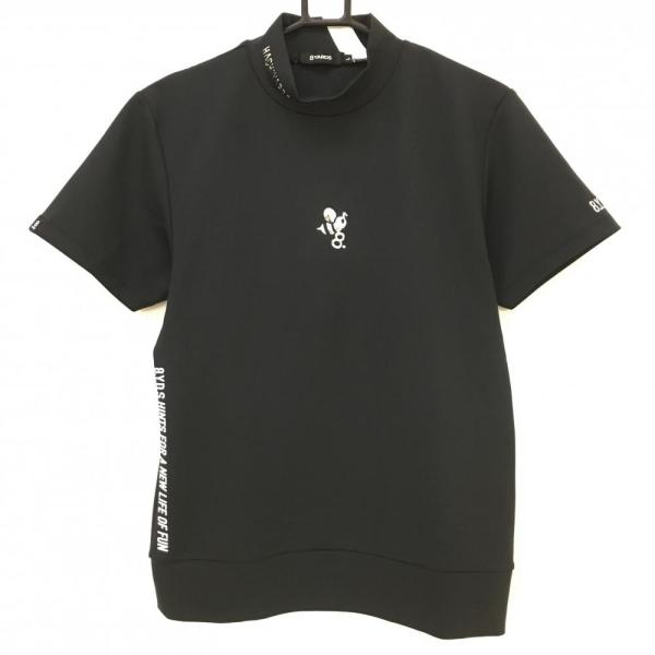超美品】ハチヤーズ 半袖ハイネックシャツ 黒×シルバー 超美品】ハチヤーズ 半袖ハイネックシャツ 黒×シルバー