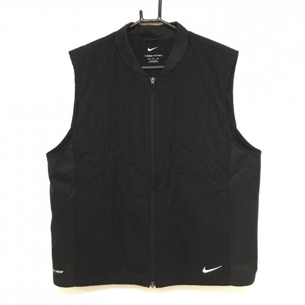 NIKE（ナイキ） 【超美品】ナイキ 中綿ベスト 黒 THERMA-FIT サイド