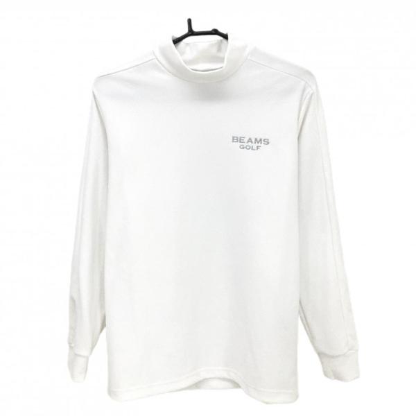 BEAMS GOLF（ビームス ゴルフ） 長袖ハイネックシャツ 白 地模様