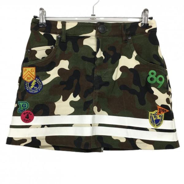 PEARLY GATES 【美品】パーリーゲイツ スカート カーキ×白