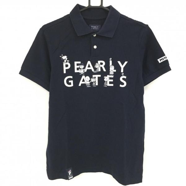 PEARLY GATES パーリーゲイツ×PEANUTS 半袖ポロシャツ ネイビー PEARLY GATES パーリーゲイツ×PEANUTS 半袖ポロシャツ ネイビー