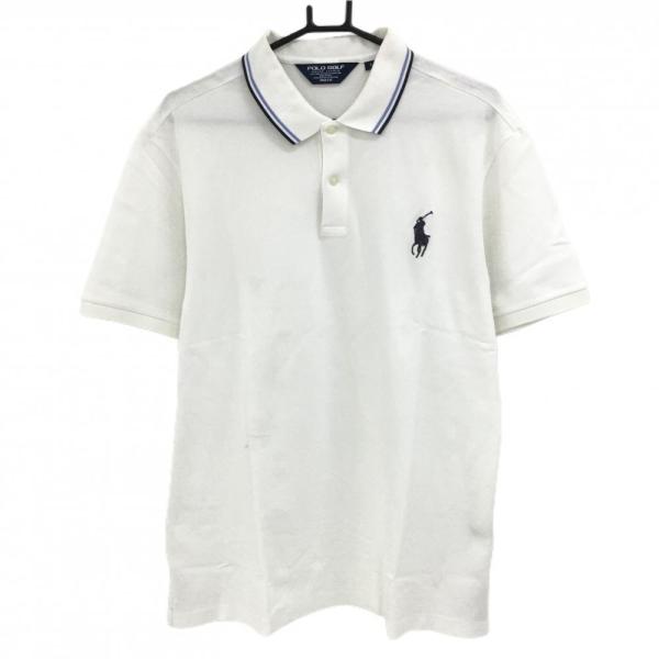 POLO GOLF ポロゴルフ 半袖ポロシャツ 白 襟ライン ビッグポニー