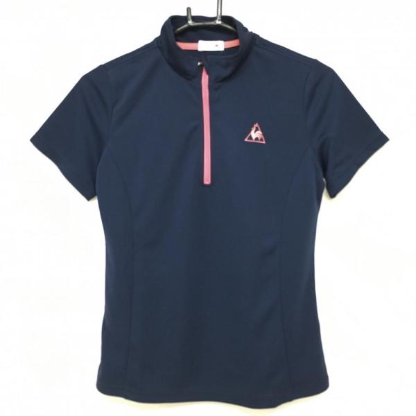 L L ネイビー　ルコック　ハイネック　トップス le coq sportif 【新品】ルコック 半袖ハイネックシャツ