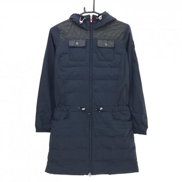 Munsingwear（マンシングウェア） ダウンワンピース ネイビー×黒 一部