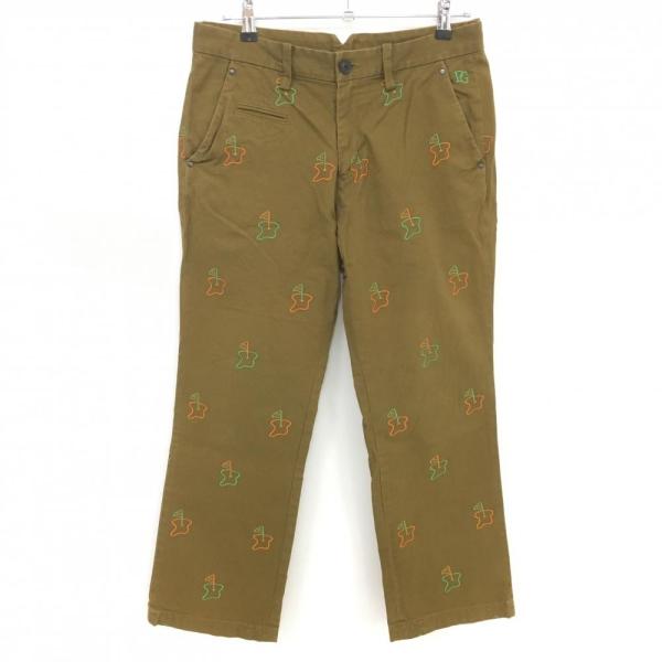 PEARLY GATES パーリーゲイツ パンツ カーキ×オレンジ グリーン