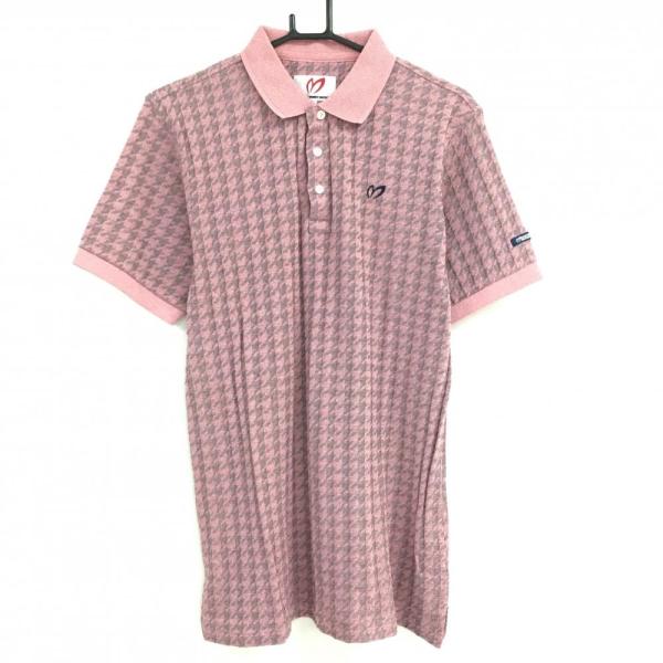 お値下げ中！！ 新品！！ Master Bunny ピンクストライプ ポロシャツ MASTER BUNNY EDITION マスターバニー 半袖ポロシャツ ピンク×白