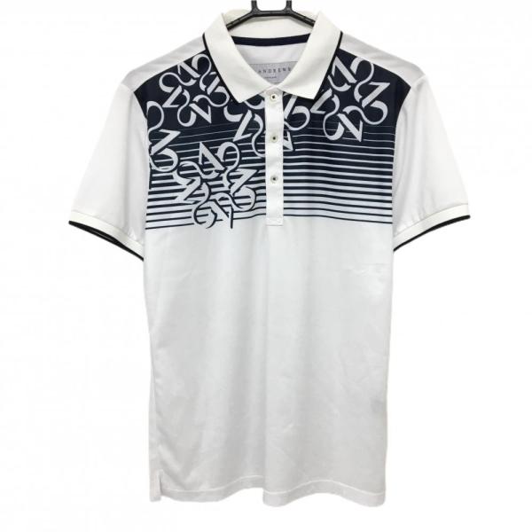 セントアンドリュース メンズ Ｌ ロゴ総柄 ホワイト ポロシャツ パンツ　ゴルフ セントアンドリュース（ST.ANDREWS）（メンズ）ゴルフウェア