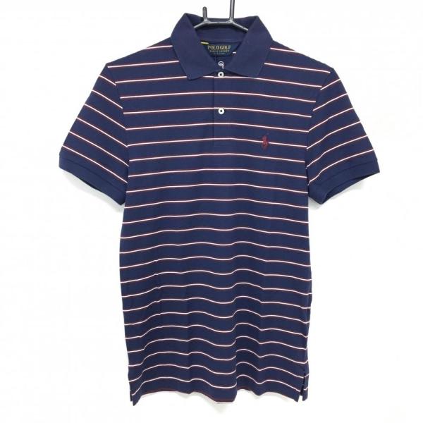 POLO GOLF 【新品】ポロゴルフ 半袖ポロシャツ ネイビー×ボルドー
