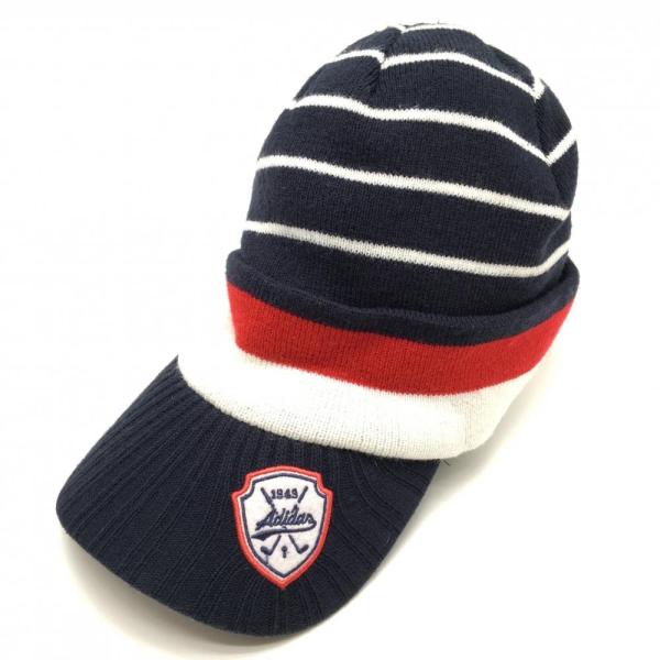 ブランド：adidasアイテム：つば付ニット帽 表記サイズ：フリー(57-59cm)実寸サイズ：　つば：約7cm特徴・仕様：適応時期：商品ランク：Aコメント：