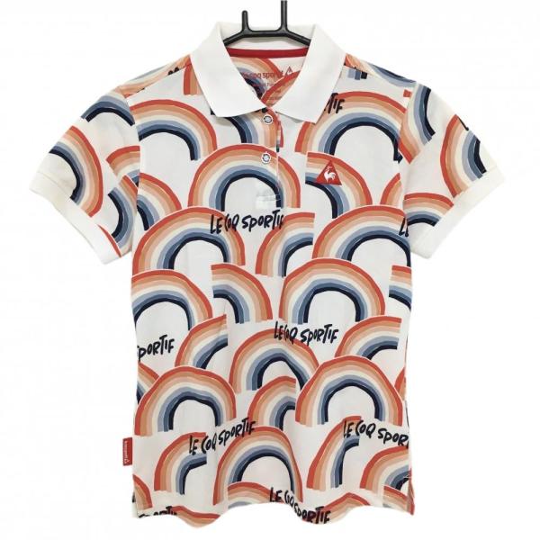 le coq sportif GOLF ルコックゴルフ 半袖ポロシャツ 白×マルチカラー