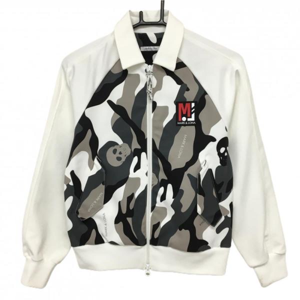 MARK&LONA マークアンドロナ 襟付ジャケット 白×グレー×黒 身頃