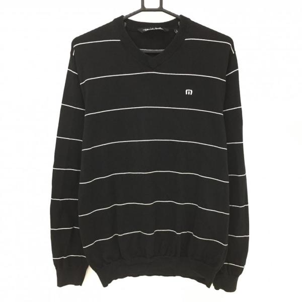 TRAVISMATHEW トラヴィスマシュー セーター 黒×白 ボーダー コットン