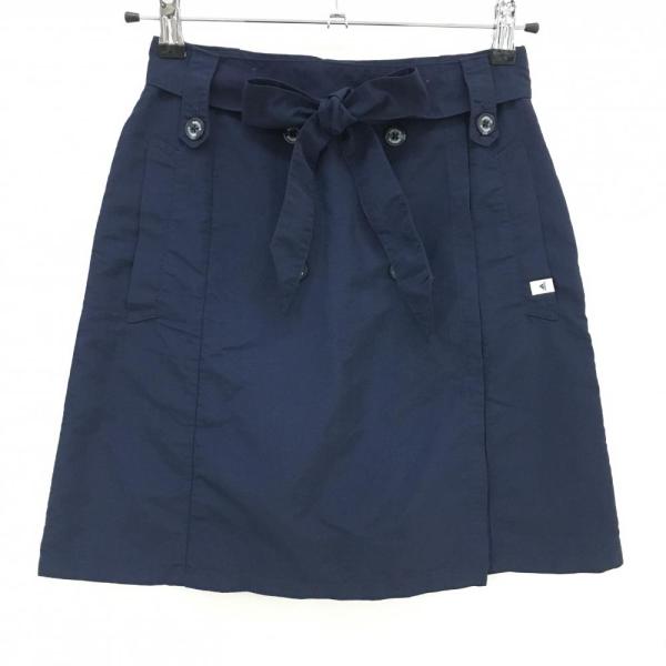 【超美品】アディダス スカート ネイビー 前ボタン ナイロン100％  レディース S/P ゴルフウェア adidas