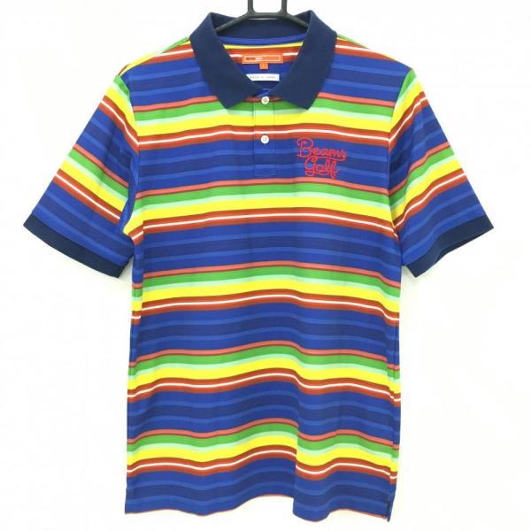 BEAMS GOLF ネイビー ポロシャツ 半袖 BEAMS GOLF ビームスゴルフ 半袖ポロシャツ ネイビー系 M ゴルフ